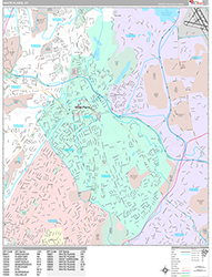White Plains Wall Map Premium Style 2026